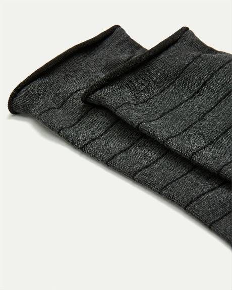 Bas classique en viscose de bambou avec rayures