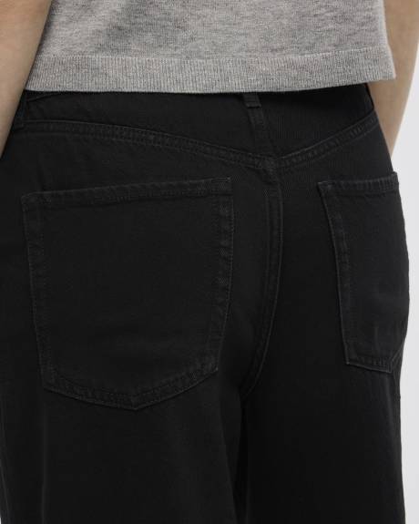 Jean &agrave; jambe large et taille haute - Long