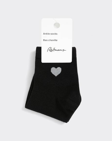 Bas classiques en coton avec coeur