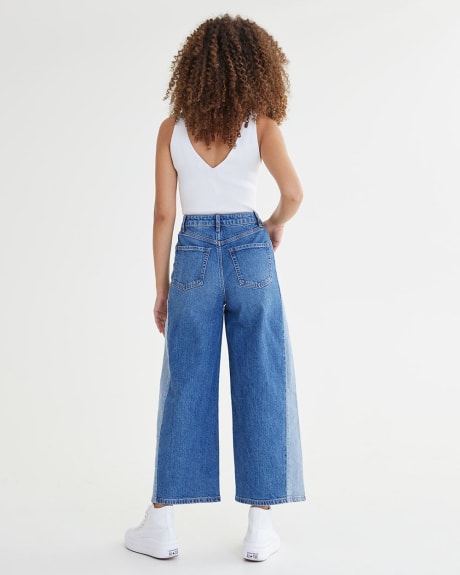 Wide-Leg High-Rise Crop Jean with Seamplay