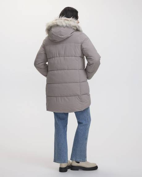 Manteau matelass&eacute; &agrave; capuchon