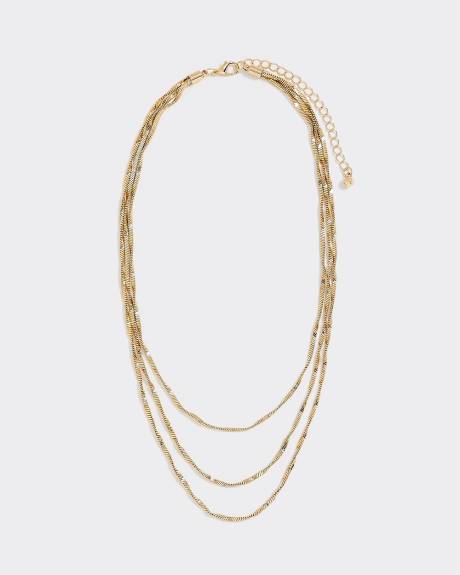 Three-Layer Twisted Chain Necklace