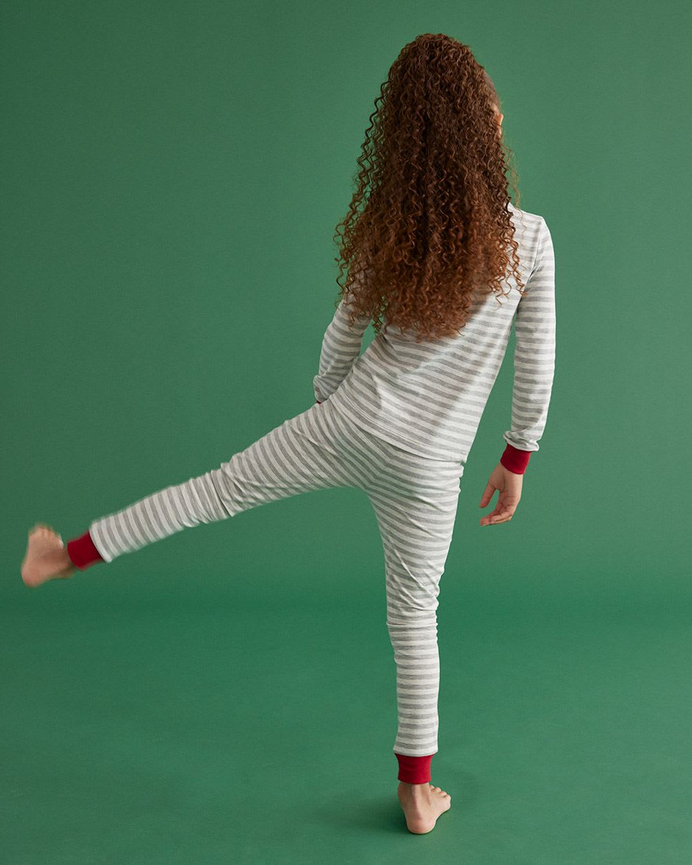 Kids Cotton Blend Pyjama Set with Long-Sleeve Top and Jogger