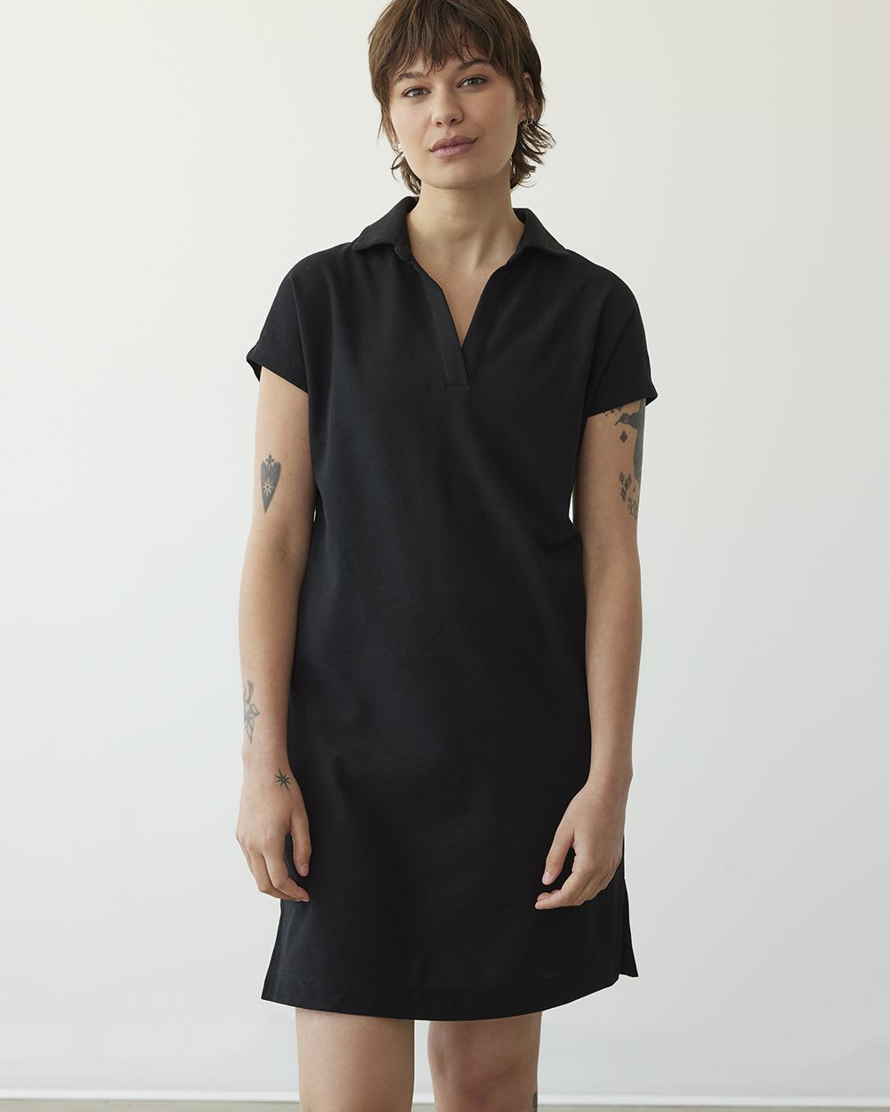 Short-Sleeve Polo Piqué Dress | Reitmans