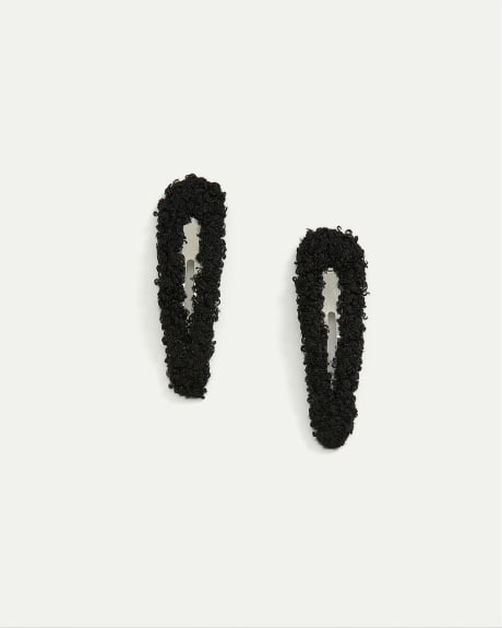 Sherpa Hair Clips - Set of 2