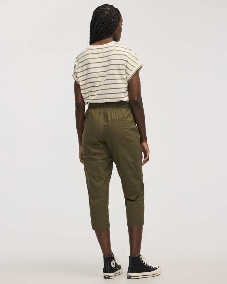 Pantalon capri en popeline - Petite