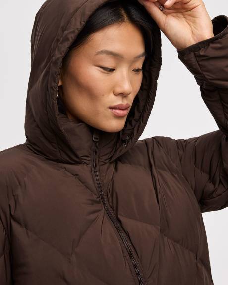 Long Hooded Puffer Jacket