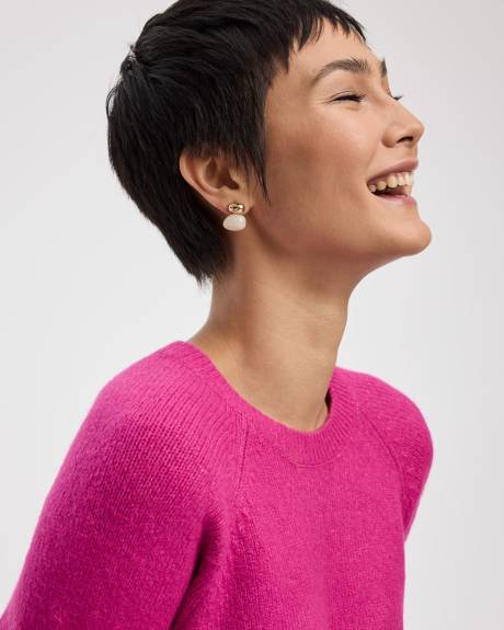 Robe DouceMaille à manches longues et col rond