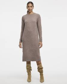 PlushSoft Crew-Neck Midi Sweater Dress