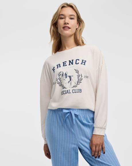 Long-Sleeve Crew-Neck Sweatshirt