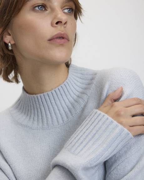 Tunique ample DouceMaille &agrave; col montant et manches longues