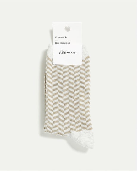 Cottons Socks with Twill Pattern
