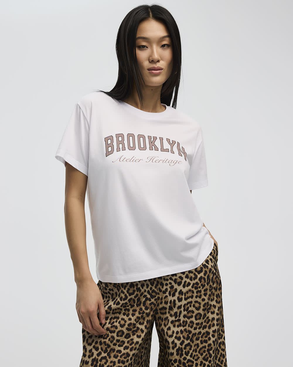 T-shirt &agrave; manches courtes et col rond