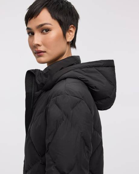 Long Hooded Puffer Jacket