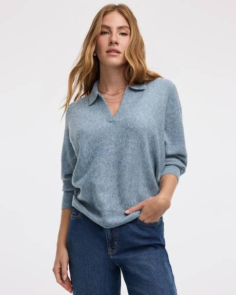 Pull à manches longues et col polo