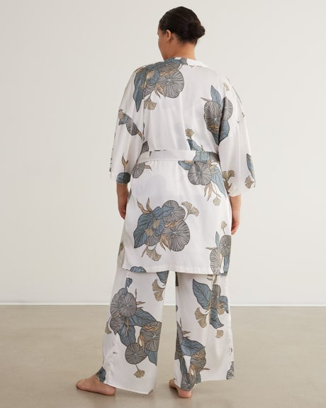 Peignoir kimono en satin, R Line