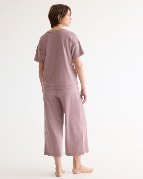 Haut de pyjama en French Terry à manches courtes - R Line
