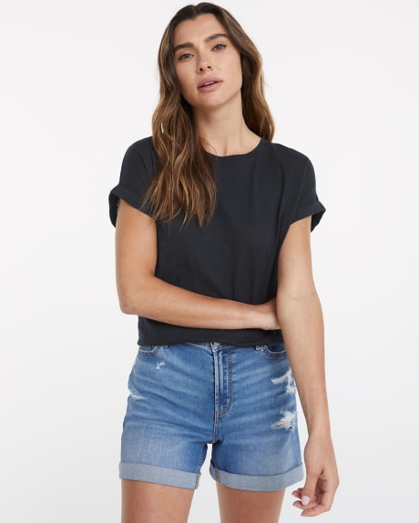 Rolled-Up Short Sleeve Tee