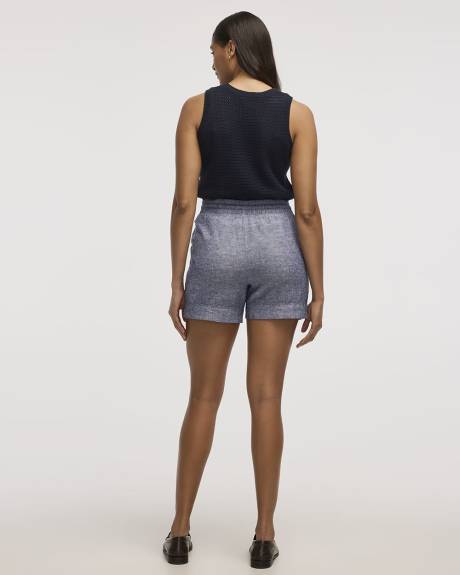 Linen-Blend Shorts with Drawstring