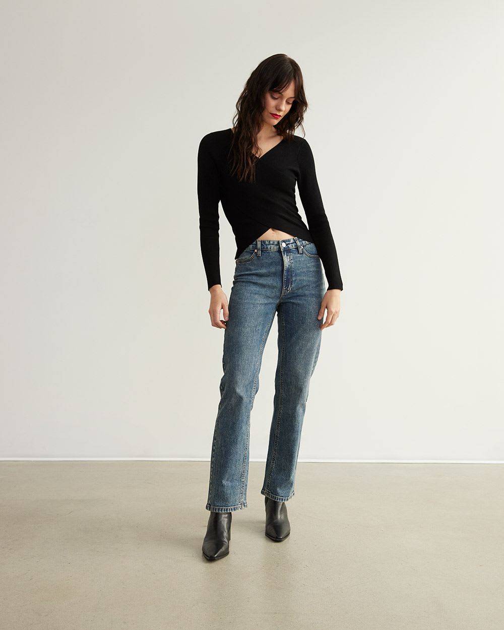 Straight-Leg High-Rise Jean, The 90's Straight - Petite