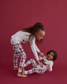 Kids Cotton Pyjama Set with Long-Sleeve Top and Jogger