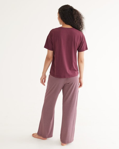 Short-Sleeve Cotton Pyjama Top, R Line