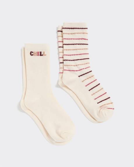 Bas crème - 2 paires