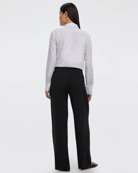 Wide-Leg Mid-Rise Pants