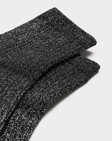 Bas cheville en coton scintillant