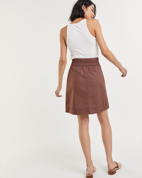 Poplin Pull-On Skirt