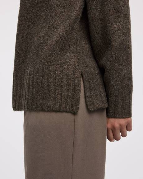 Pull à manches longues et col roulé