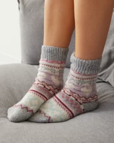 Jacquard Socks with Hearts