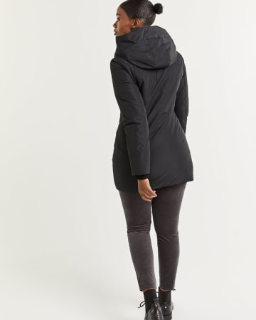 Hooded Winter Coat with Quilted Bib | Regular | Reitmans