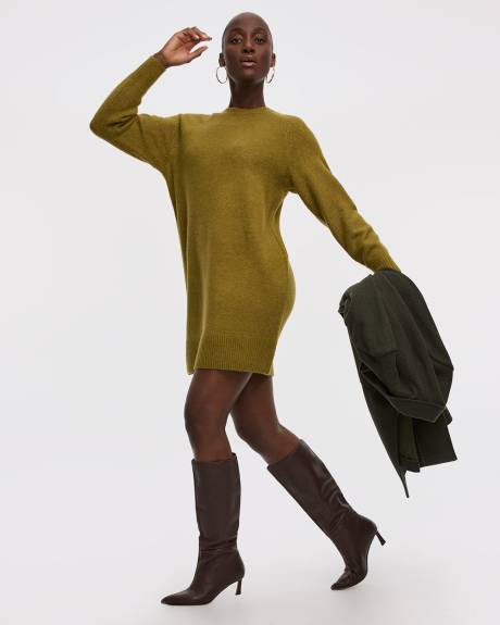 Robe DouceMaille à manches longues et col rond