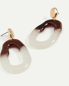 Large Organic Pendant Earrings