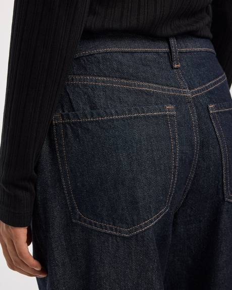 High-Rise Barrel Jeans