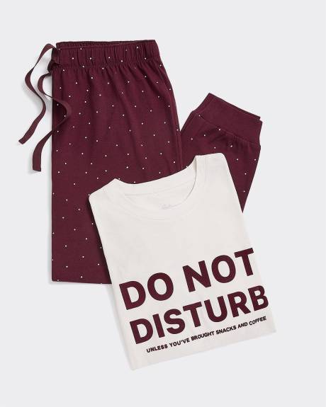 Ensemble pyjama en coton à manches longues et jogger