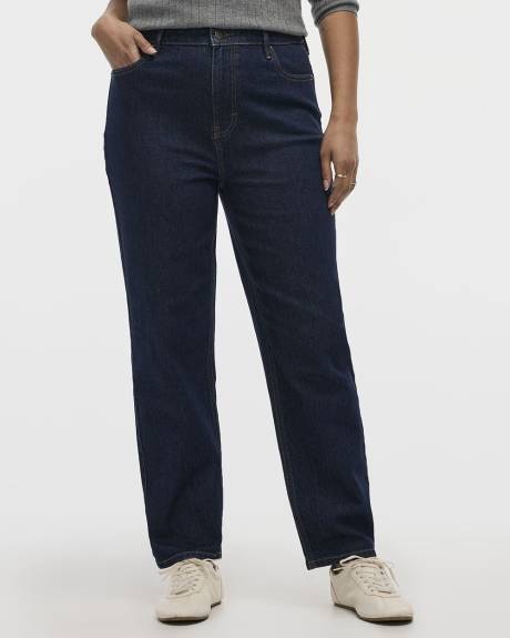 Jean à jambe fuselée et taille haute - Le Mom Jeans - Long