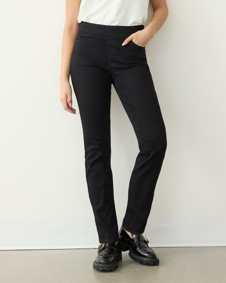 Mid-Rise Dark Wash Jeans with Straight Leg, The Original Comfort