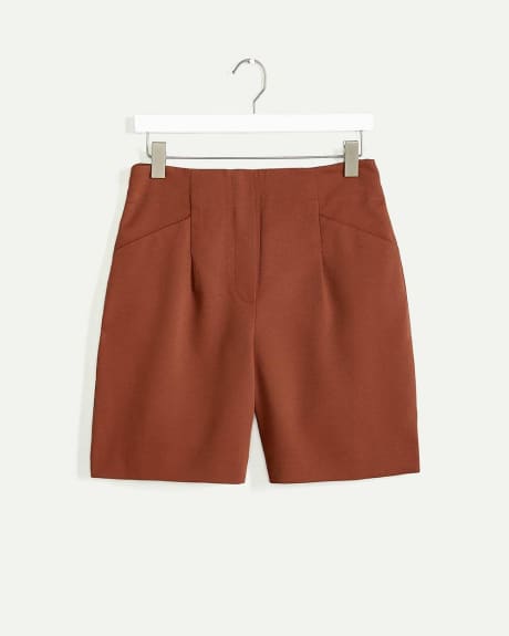 Pull On Shorts With Fake Fly