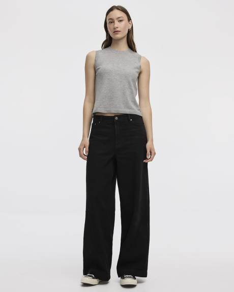 Wide-Leg High-Rise Jean - Petite
