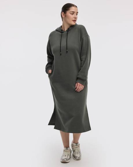 Long-Sleeve Hooded Dress - Hyba