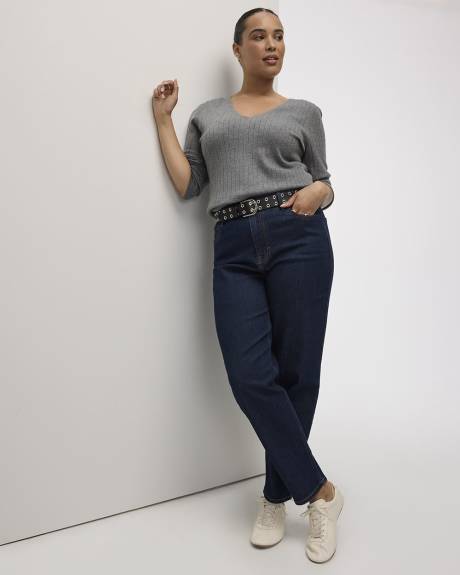 Jean à jambe fuselée et taille haute - Le Mom Jeans