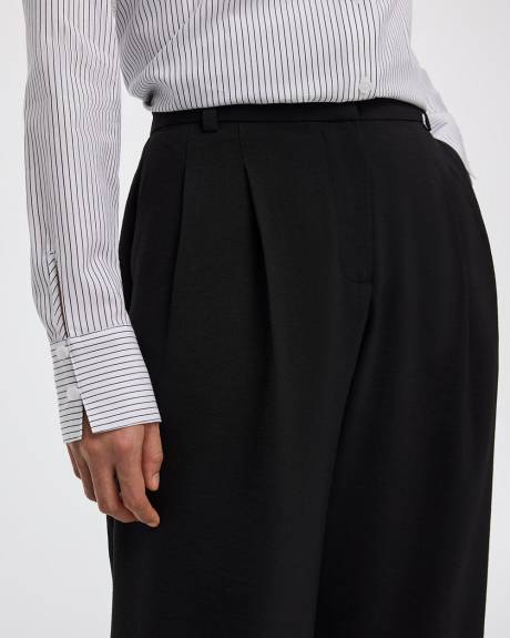 Wide-Leg Mid-Rise Pants