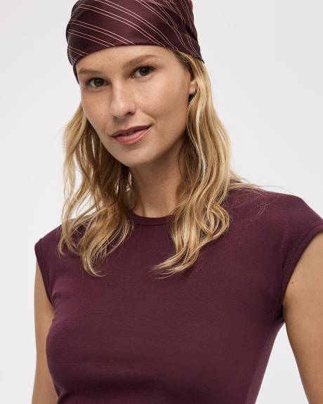 Foulard carré à rayures