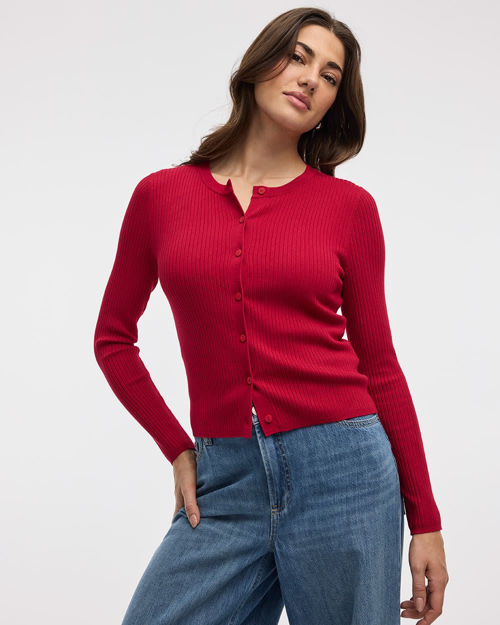 新品 imperf Long Sleeve Rib Cardigan SHENHE Women's Color Block Open Front Long Sleeve Ribbed Knit