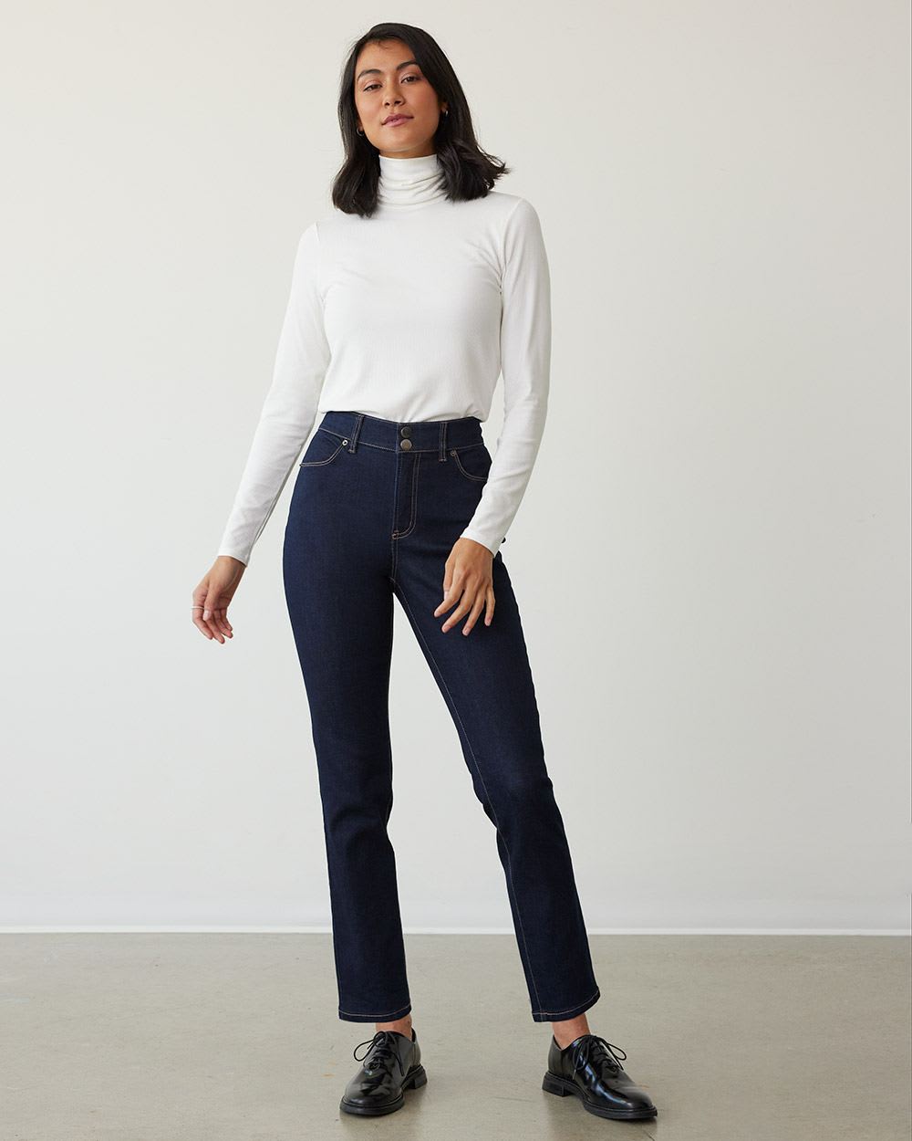 Slim-Leg Mid-Rise Jean