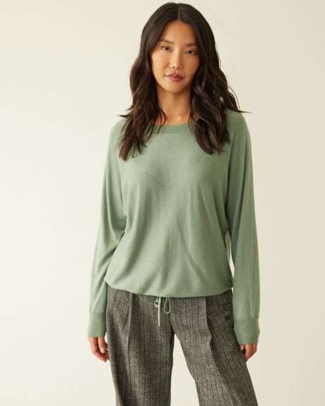 Cashmere-Blend Boat-Neck Sweater