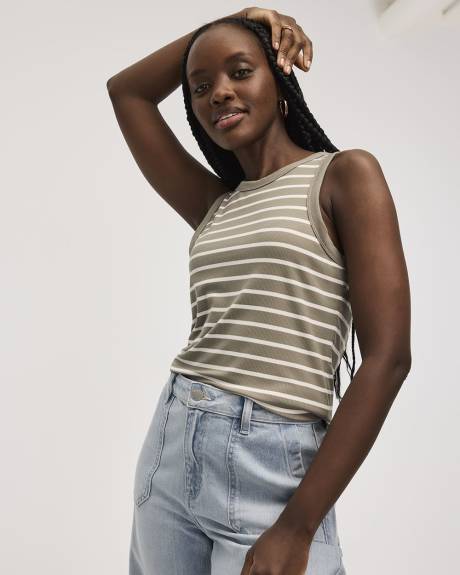 Ribbed Crew-Neck Tank - R Essentials