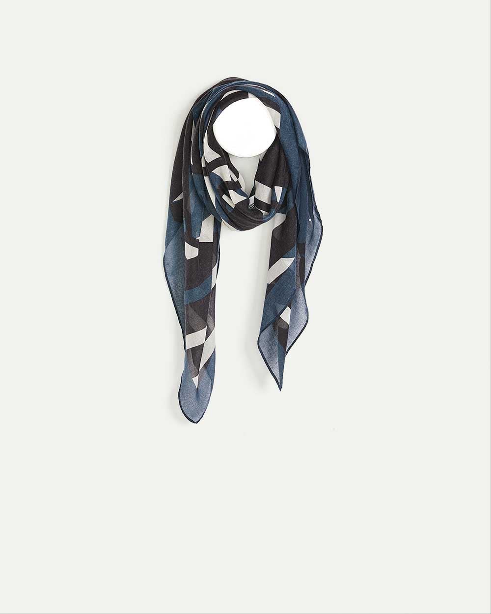 Abstract Print Square Scarf